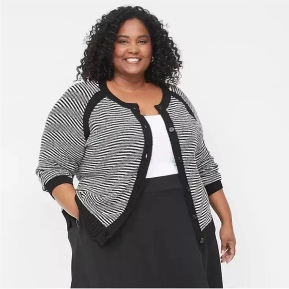 Lane Bryant Long-Sleeve Button-Front Stitch Cardigan Sweater Size 22/24 NEW! - Picture 3 of 9